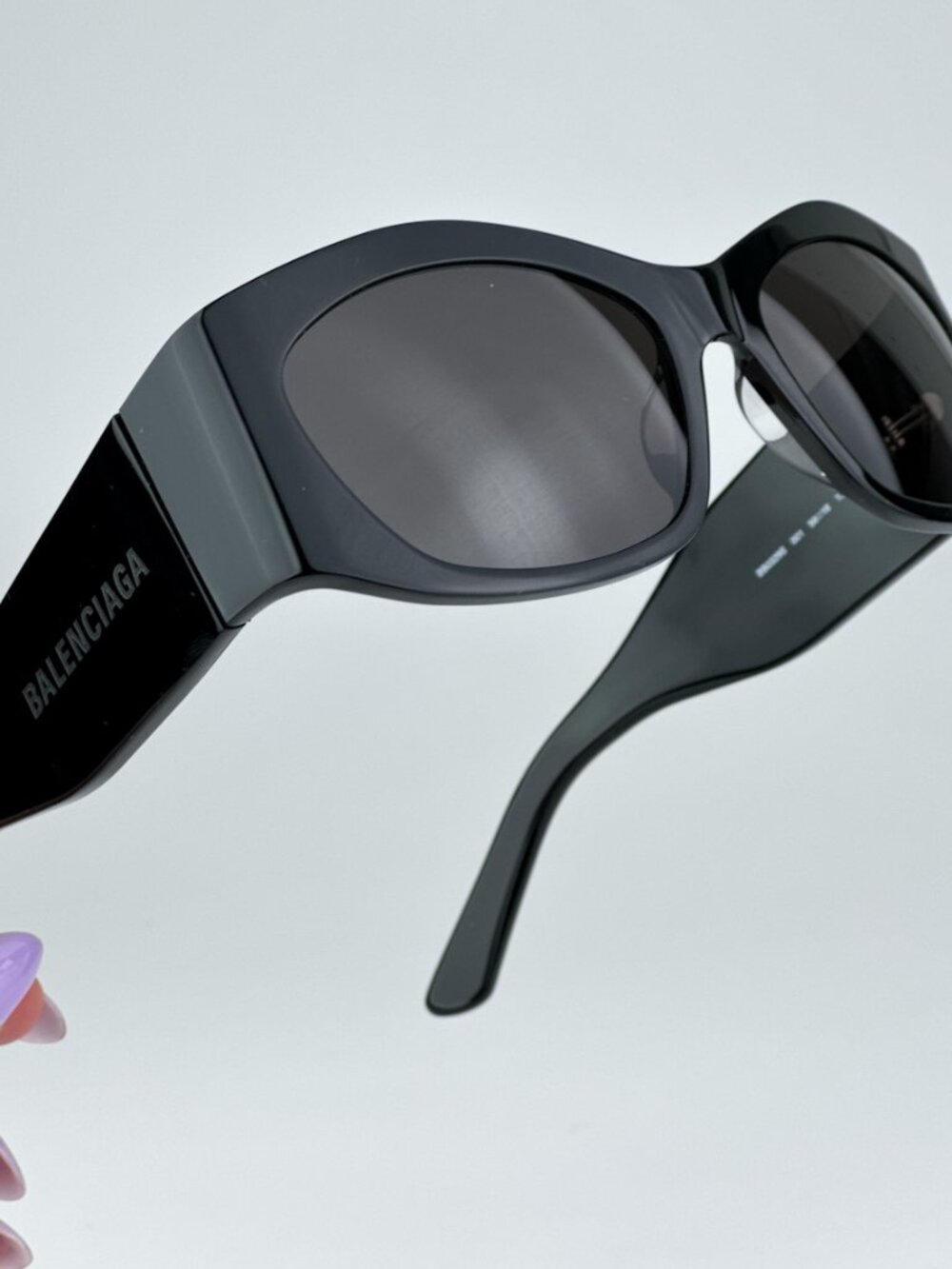 BALENCIAGA BB0329S 001 BLACK GEOMETRIC SUNGLASSES